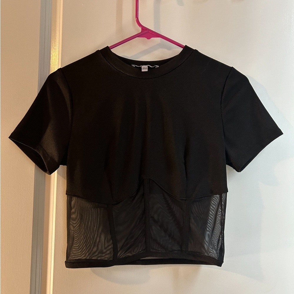 Corset sheer top